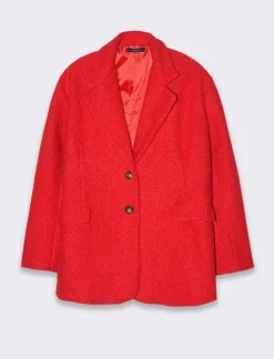 Piazza Italia Giaccone in tessuto bouclÃ¨ - Rosso Cheap