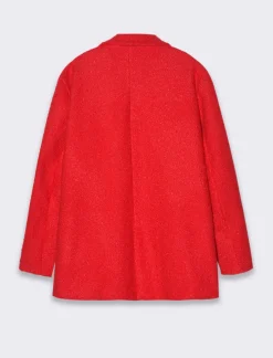 Piazza Italia Giaccone in tessuto bouclÃ¨ - Rosso Cheap