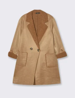 Piazza Italia Giaccone in tessuto combinato a 2 bottoni - Cammello Shop