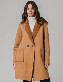 Piazza Italia Giaccone in tessuto combinato a 2 bottoni - Cammello Shop