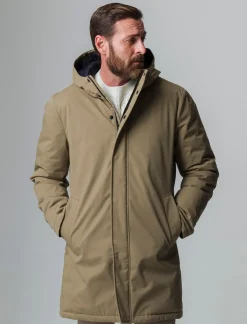 Piazza Italia Giaccone modello parka realizzato in tessuto tecnico imbottito - kaki Verde Shop