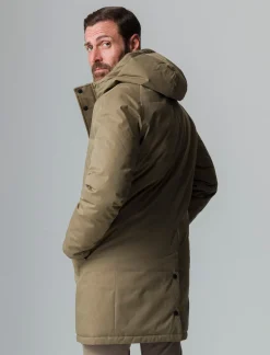 Piazza Italia Giaccone modello parka realizzato in tessuto tecnico imbottito - kaki Verde Shop