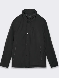 Piazza Italia Giaccone realizzato in tessuto tecnico a collo alto - Nero Clearance