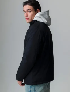 Piazza Italia Giaccone realizzato in tessuto tecnico a collo alto - Nero Clearance