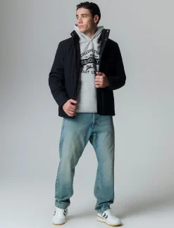 Piazza Italia Giaccone realizzato in tessuto tecnico a collo alto - Nero Clearance