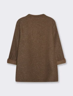 Piazza Italia Giaccone taglio ad A con collo alto a 3 bottoni - Moro Marrone Best Sale