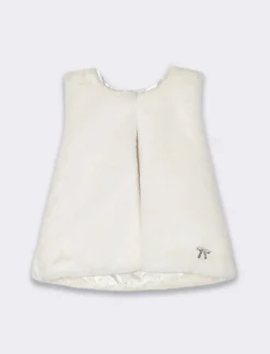 Piazza Italia Gilet in finta pelliccia - Bianco panna Clearance