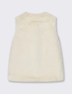 Piazza Italia Gilet in pelliccia sintetica da bambina - Beige Cheap