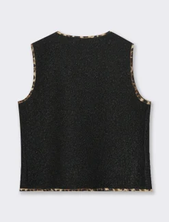 Piazza Italia Gilet senza chiusura con bordo a contrasto e tasche a toppa - Nero Best Sale