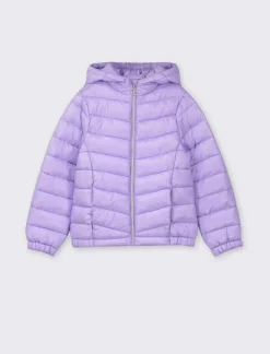 Piazza Italia Giubbino 100 gr in nylon con cappuccio, caldo ma extra leggero per un comfort quotidiano. - Lilla Viola Cheap