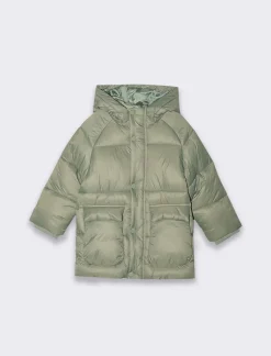 Piazza Italia Giubbino imbottito con cappuccio e tasconi - Verde salvia Outlet