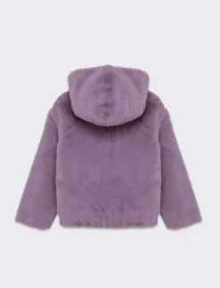 Piazza Italia Giubbino in finta pelliccia con pelo corto, zip sul davanti ed elastico al fondo - Rosa Fashion