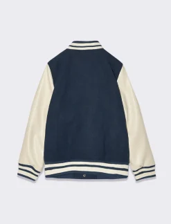 Piazza Italia Giubbino in stile varsity con ricamo lettering - Blu Outlet