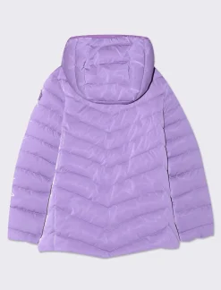 Piazza Italia Giubbino trapuntato con cuciture a V in tessuto lucido - Viola Hot