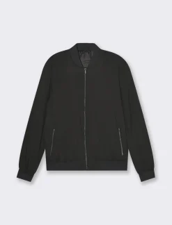 Piazza Italia Giubbotto bomber basic in tessuto tecnico - Nero Hot