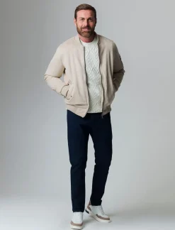 Piazza Italia Giubbotto bomber in tessuto effetto scamosciato - ecru Beige Best