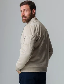 Piazza Italia Giubbotto bomber in tessuto effetto scamosciato - ecru Beige Best