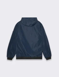 Piazza Italia Giubbotto con cappuccio in tessuto tecnico antivento - Blu Fashion