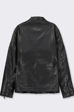 Piazza Italia Giubbotto con collo a pistagnacon cerniera metallica - Nero Outlet