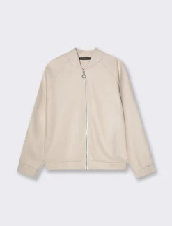 Piazza Italia Giubbotto con zip e manica raglan.Vestibilità regular - burro Bianco Outlet