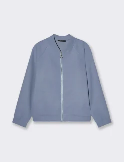 Piazza Italia Giubbotto con zip e manica raglan.Vestibilità regular - Denim Blu Online