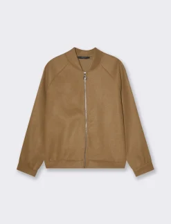 Piazza Italia Giubbotto con zip e manica raglan.Vestibilità regular - Caramello Beige Fashion