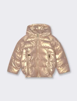 Piazza Italia Giubbotto da neonata con cappuccio e zip frontali con imbottitura - Rosa Fashion