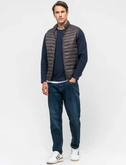 Piazza Italia Giubbotto gilet imbottito a collo alto - Moro Marrone Best