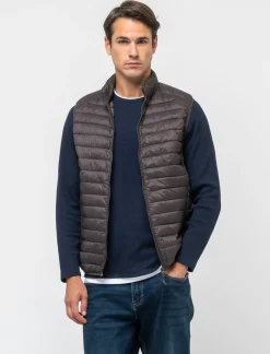 Piazza Italia Giubbotto gilet imbottito a collo alto - Moro Marrone Best