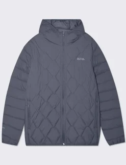 Piazza Italia Giubbotto imbottito a collo alto con cappuccio - Avion Blu Clearance