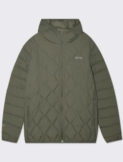 Piazza Italia Giubbotto imbottito a collo alto con cappuccio - salvia Verde Online