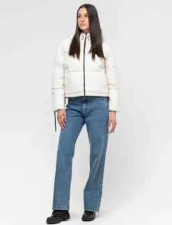 Piazza Italia Giubbotto imbottito con cappuccio e chiusura con zip e coulisse - gesso Bianco Flash Sale