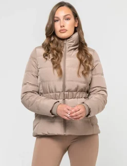 Piazza Italia Giubbotto imbottito con cerniera in metallo e cintura elastica in vita - castoro Grigio Best Sale