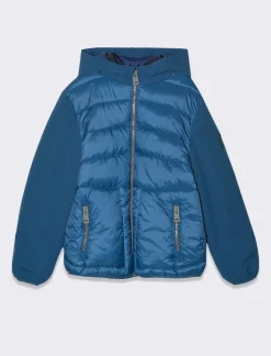 Piazza Italia Giubbotto imbottito con cappuccio e fodera in contrasto - Ottanio Verde Hot