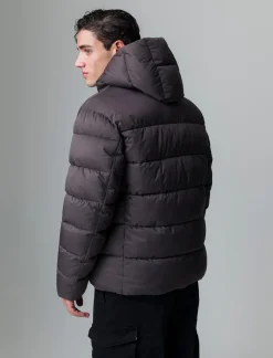 Piazza Italia Giubbotto imbottito in tessuto tecnico a collo alto con cappuccio - Moro Marrone Cheap