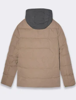 Piazza Italia Giubbotto imbottito realizzato in tessuto tecnico con cappuccio - kaki Verde Discount