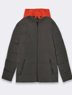 Piazza Italia Giubbotto imbottito realizzato in tessuto tecnico con cappuccio - piombo Grigio Cheap