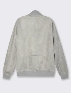 Piazza Italia Giubbotto in tessuto effetto scamosciato - Grigio Hot