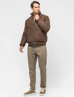 Piazza Italia Giubbotto in tessuto effetto scamosciato tinto doppio capo - Moro Marrone Flash Sale