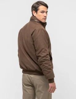 Piazza Italia Giubbotto in tessuto effetto scamosciato tinto doppio capo - Moro Marrone Flash Sale