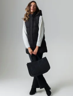 Piazza Italia Giubbotto modello gilet con cappuccio e tasche a filetto - Nero Flash Sale
