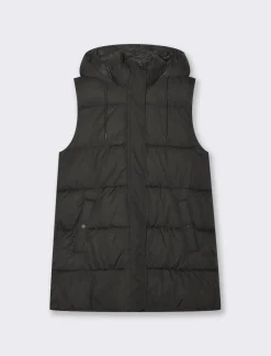 Piazza Italia Giubbotto modello gilet con cappuccio e tasche a filetto - Nero Flash Sale
