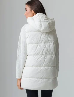 Piazza Italia Giubbotto modello gilet con cappuccio e tasche a filetto - gesso Bianco Sale