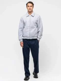 Piazza Italia Giubbotto realizzato in panno effetto lana con tasche a filetto - mel. Grigio Sale