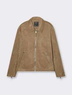 Piazza Italia Giubbotto realizzato in tessuto effetto dainetto e tasche sui fianchi - tabacco Marrone Clearance