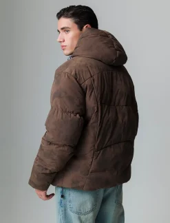 Piazza Italia Giubbotto realizzato in tessuto tecnico imbottito - fango Grigio Hot