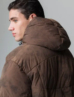 Piazza Italia Giubbotto realizzato in tessuto tecnico imbottito - fango Grigio Hot