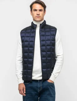 Piazza Italia Giubbotto smanicato imbottito a collo alto - Blu Fashion