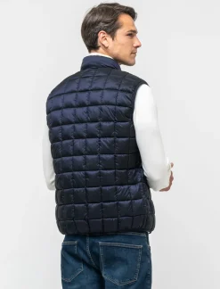 Piazza Italia Giubbotto smanicato imbottito a collo alto - Blu Fashion