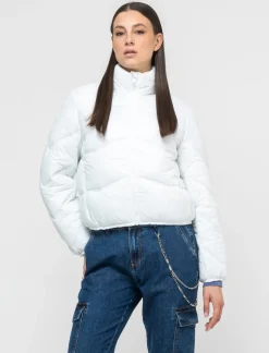 Piazza Italia Giubotto corto imbottito e tasche con chiusura zip - Bianco Store